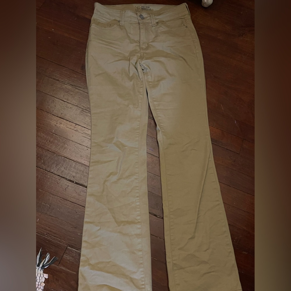 cute khaki flared jeans